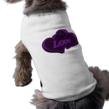 Purple Love Hearts Pet Clothes