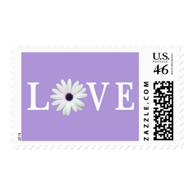Purple Love postage stamps
