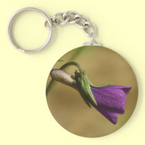 Purple Love (purple flower) keychain
