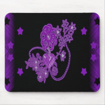 Purple Love Scene mousepads