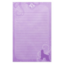 Purple Magic Afghan Hound Stationery