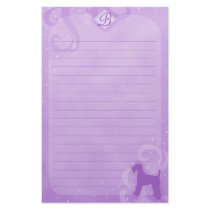 Purple Magic Airedale Terrier Stationery