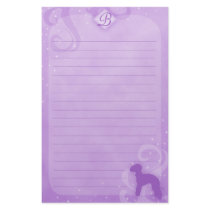 Purple Magic Bedlington Terrier Stationery