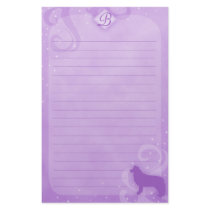 Purple Magic Border Collie Stationery