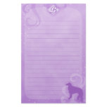Purple Magic Borzoi Stationery