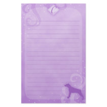 Purple Magic Catahoula Leopard Dog Stationery by MenagerieMayhem Purple Magic Catahoula Leopard Dog Stationery