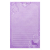 Purple Magic Dachshund Stationery