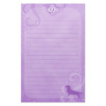 Purple Magic Dachshund Stationery