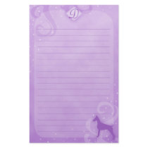 Purple Magic Doberman Pinscher Stationery by MenagerieMayhem Purple Magic Doberman Pinscher Stationery