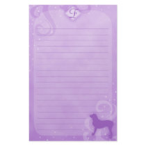 Purple Magic Fila Brasileiro Stationery by MenagerieMayhem Purple Magic Fila Brasileiro Stationery