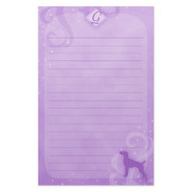 Purple Magic German Shorthaired Pointer Stationery
