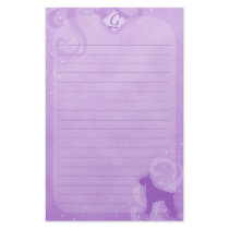 Purple Magic Giant Schnauzer Stationery by MenagerieMayhem Purple Magic Giant Schnauzer Stationery