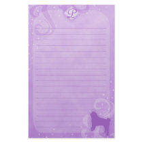 Purple Magic Pug Stationery by MenagerieMayhem Purple Magic Pug Stationery