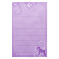 Purple Magic Schnauzer Stationery by MenagerieMayhem Purple Magic Schnauzer Stationery