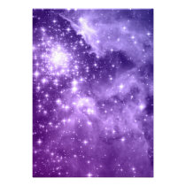 Purple Magic Stars invitations