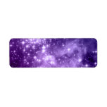 Purple Magic Stars Custom Return Address Labels