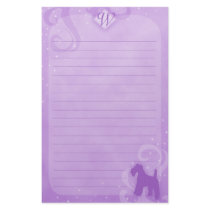 Purple Magic Wire Fox Terrier Stationery