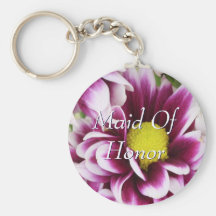 Purple Maid Of Honor Bouquet Key Chains