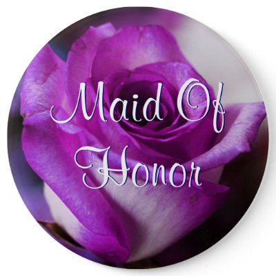 Purple Maid Of Honor Rose Pins