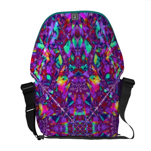 Purple Mandala Hippie Pattern Messenger Bag | Zazzle