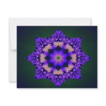 Purple Mandala on Black invitations by TheCreatorsChoice Purple Mandala on Black invitations