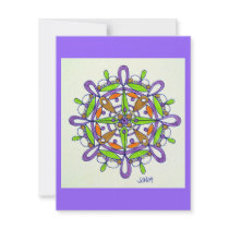 Purple Mandala Original Drawing invitations by teachergurrl Purple Mandala Original Drawing invitations