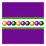 Purple Mardi Gras Beads Invitation