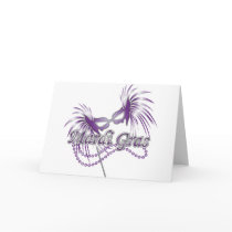 Purple Mardi Gras Mask Card
