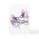 Purple Mardi Gras Mask cards