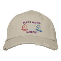 Purple Martin Landlord embroidered hats by BirderGifts Purple Martin Landlord embroidered hats