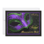 Purple  Mask Masquerade Sweet 16 Party Invitation