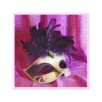 Purple Masquerade Mask Canvas Prints