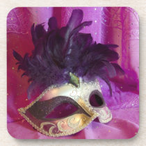 Purple Masquerade Mask Coasters