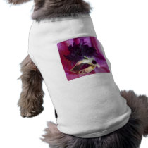Purple Masquerade Mask Pet T-shirt