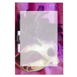 Purple Masquerade Mask Dry-erase Board