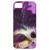 Purple Masquerade Mask iPhone 5 Cover