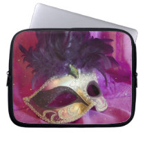 Purple Masquerade Mask Laptop Computer Sleeve