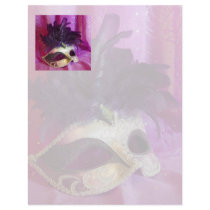 Purple Masquerade Mask Letterhead Template