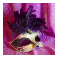 Purple Masquerade Mask Posters