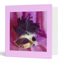 Purple Masquerade Mask Vinyl Binders