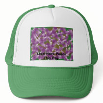 Purple Mass, Let's Have Peace This Day. hats by Satin77 Purple Mass, Let's Have Peace This Day. hats