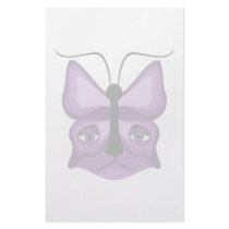 Purple Meow Mask Stationery
