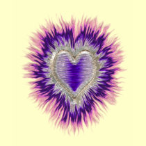 Purple Metallic Heart T-Shirt