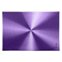 Purple Metallic Stainless Steel Look Placemats