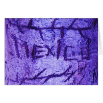Purple "Mexico" Carved Tree Graffiti cards