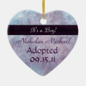 Purple Mist Adoption Announcement Keepsake Christmas Tree Ornament