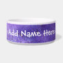 Purple Mist Pet Bowl with Custom Personal Name 2 Dog Water Bowls