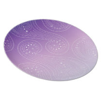 Purple Mist Swirls Party Plate