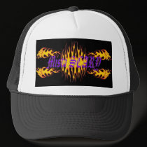 Purple Mista SCARY Dragon Flames Hat by MistaSCARY Purple Mista SCARY Dragon Flames Hat