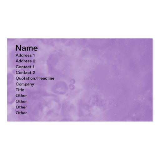 Purple Misty Abstract Business Cards 0002 (front side)